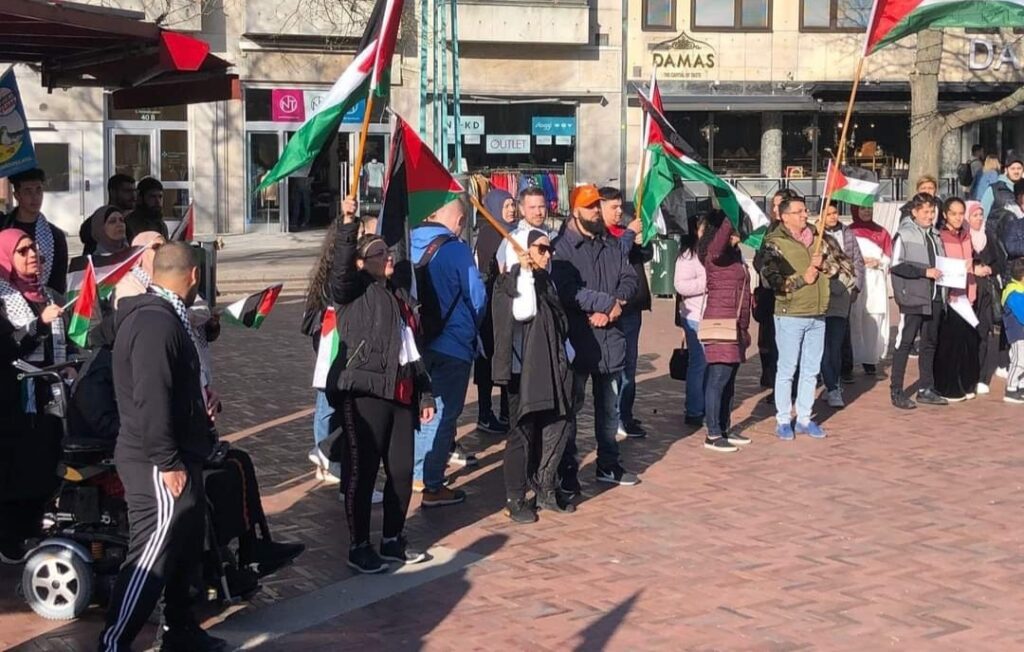 Rally in Sweden to support Palestine