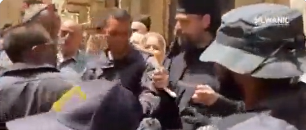 Israeli forces restricting Christians.