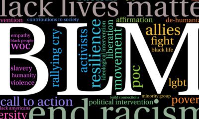 Black lives matter written