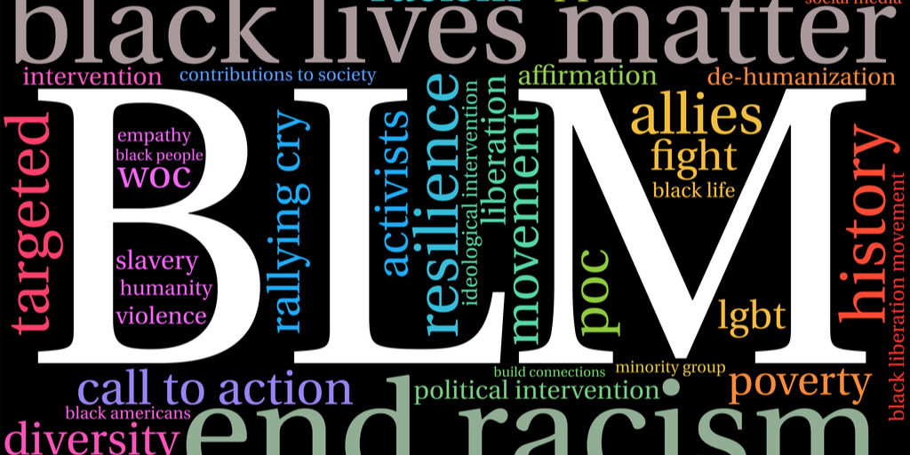 Black lives matter written