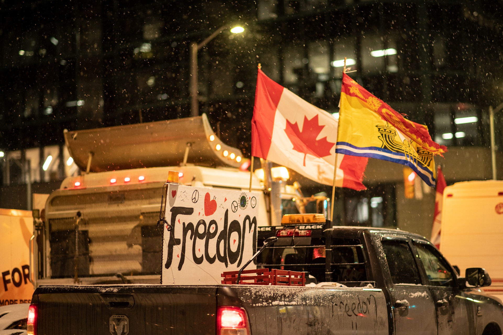Canadian truckers protest