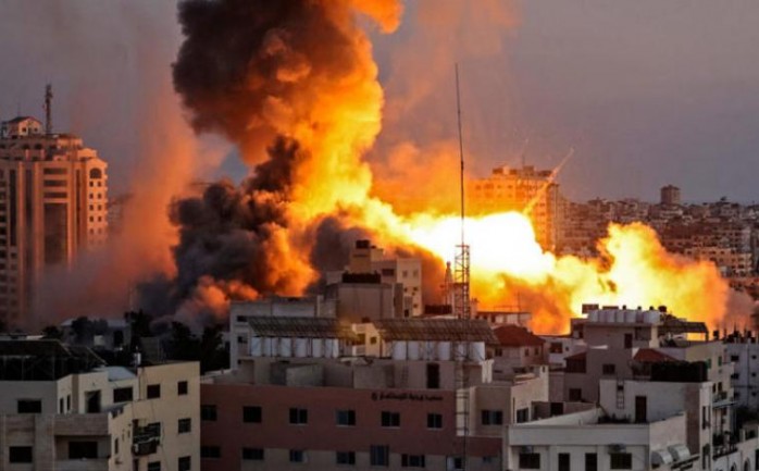 Gaza being bombarded by Israel