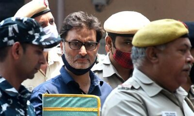 Kashmiri separatist leader Yaseen Malik in court.