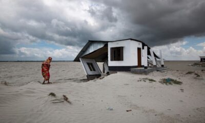 Damaged costal area house
