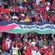 The Tunisian fans holding a huge banner of Free Palestine in Qatar World Cup FIFA 2022